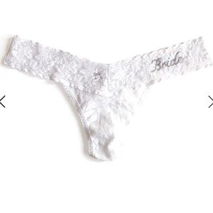 NWT Hanky Panky Bride Crystal Signature Lace Low Rise Thong White One Size